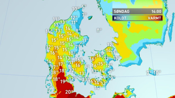 Varme prognoser: Op til 19 grader i morgen